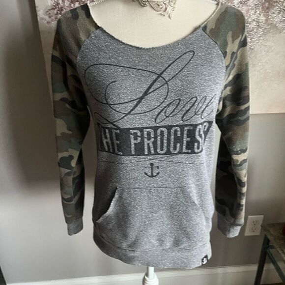 flag nor fail Tops - Flag nor fall crew neck sweat shirt long sleeve sold out limited medium camo